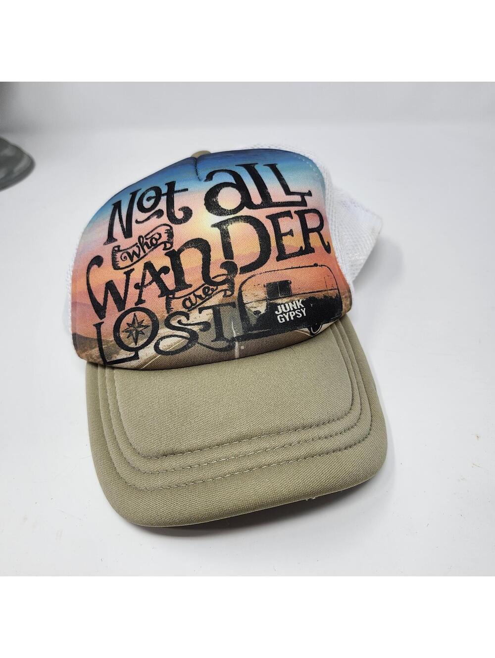 Junk Gypsy Trucker Hat Not All Who Wander Are Lost Western Cap